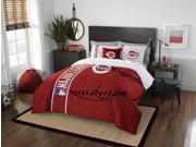 Reds Full Embroidered Comforter 2 Sham Set