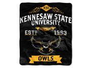 Kennesaw State College Retro 50x60 Raschel Throw