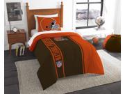 Browns Twin Embroidered Comforter 1 Sham Set