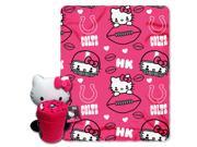 Colts 40x50 Fleece Throw and Hello Kitty Character Pillow Set