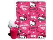 Jaguars 40x50 Fleece Throw and Hello Kitty Character Pillow Set
