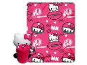 Redskins 40x50 Fleece Throw and Hello Kitty Character Pillow Set
