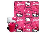Lions 40x50 Fleece Throw and Hello Kitty Character Pillow Set