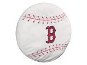Red Sox 15 x15 x2 Embroidered Baseball Shaped Plush Pillow with Applique