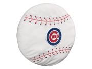 Cubs 15 x15 x2 Embroidered Baseball Shaped Plush Pillow with Applique