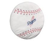Dodgers 15 x15 x2 Embroidered Baseball Shaped Plush Pillow with Applique
