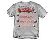 You Might Be A Baseball Player Youth Size T Shirt Grey