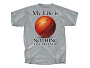 My Life Is Basketball Youth Size T Shirt Grey