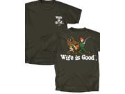Wife is Good Hunting T Shirt Charcoal