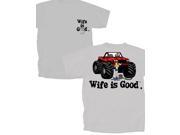 Wife is Good Truck Washing T Shirt Silver