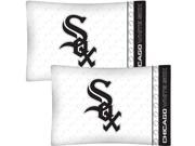 MLB Chicago White Sox Baseball Set of 2 Logo Pillow Cases