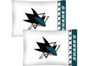 NHL San Jose Sharks Hockey Set of 2 Logo Pillow Cases