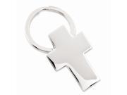 Silver plated Cross Key Ring Engravable Personalized Perfect Religious Gift