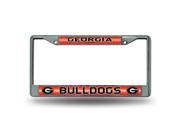Georgia Bulldogs NCAA Bling Glitter Chrome License Plate Frame