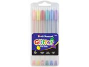 Bazic 17050 24 6 Fruit Scented Glitter Color Gel Pen with Case