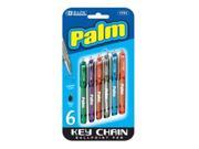 BAZIC Palm Mini Ballpoint Pen w Key Ring 6 Pack Case Pack 144
