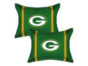 2pc NFL Green Bay Packers Pillow Sham Set Football Bedding