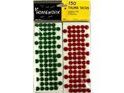 Carded Thumb Tacks Asst Colors 150 Count Case Pack 48