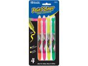 Fluorescent Color Liquid Highlight Pens 4 Pack Case Pack 144