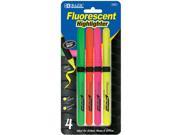Bazic 2321 24 Pen Style Fluorescent Highlighters with Cushion Grip Pack of 24
