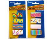 Multi Color Erasers 4Pk Case Pack 48