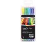 BAZIC 12 Color Washable Fiber Tip Pen Case Pack 144