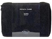 Global Art Canvas Pencil Cases Black Holds 120 Pencils