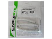Cablesys GCHA444012 FWH 12 WHITE Handset Cord