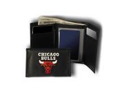 Chicago Bulls Embroidered Leather Tri Fold Wallet