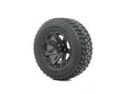 Wheel and Tire XHD 17x9 Black Satin 315 70R17 ATZ P3