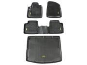 Outland Automotive Floor Liners Kit Black Front Rear Cargo; 14 16 Jeep Cherokee 391298829