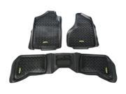 Outland Automotive Floor Liners Kit Black; 02 14 Dodge Ram 1500 2500 3500 Quad Cab 398298940