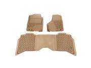 Outland Automotive Floor Liners Front Rear Tan; 09 16 Ram 1500 3500 Crew Cab Pickup 398398942