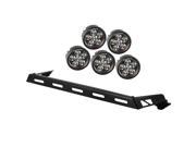 Hood Light Bar Kit 5 Round LED Lights; 07 16 Jeep Wrangler JK