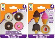 Home Office Fashion Food Erasers Scented Case Pack 6