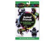 Animal Friends Scratch Art Stickers 3371