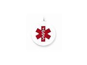 Sterling Silver 31mm Medical Jewelry Pendant