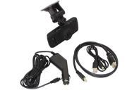 Rechargeable 720p Dual Lens Car Camera LCD Screen Audio Video Recorder