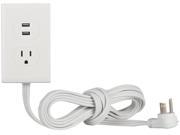RCA PWA2USB6 1 Outlet Power Strip with 2 USB Ports