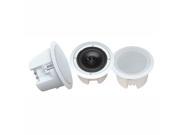 Pyle PDPC82 8 In Ceiling Speaker System 2 Way W White Flush Mount Enclosure