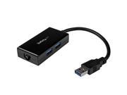 STARTECH USB31000S2H USB 3.0 to Gigabit Network Adapter with Built In 2 Port USB Hub