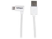 ANGLED LIGHTNING TO USB CABLE 1 M 3 FT. WHITE