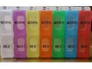 Color Coded Weekly Pill Organizer Morn Bed Case Pack 6