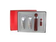 360 Red by Perry Ellis for Men 4 Pc Gift Set 3.4oz edt spray 3oz after shave balm 3oz shower gel and 7.5ml mini