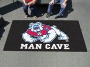 Fresno State Man Cave Tailgater Rug 5 x6 black