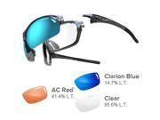 Tifosi Launch F.H. AC Red™ Clarion Blue Clear Lens Sunglasses Gloss Black