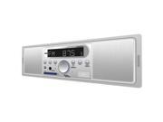 PYLE PLMR7BTW Marine Single DIN Mechless Marine AM FM Receiver with Built in Speakers Bluetooth R