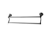 Kingston Brass BA1753BK Water Onyx 24 inch Dual Towel Bar Black Nickel