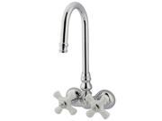 Kingston Brass Cc80T1 Hi Rise Spout Clawfoot Tub Filler Polished Chrome Finish