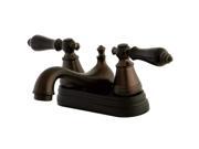 Kingston Brass FS3605AL English Classic 4 Inch Centerset Lavatory Faucet with Retail Pop Up Oil Rubbed Bronze